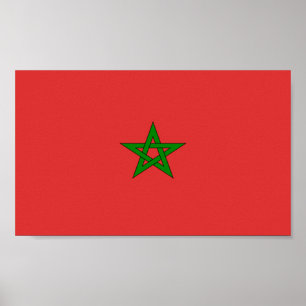Vlag van Marokko Poster
