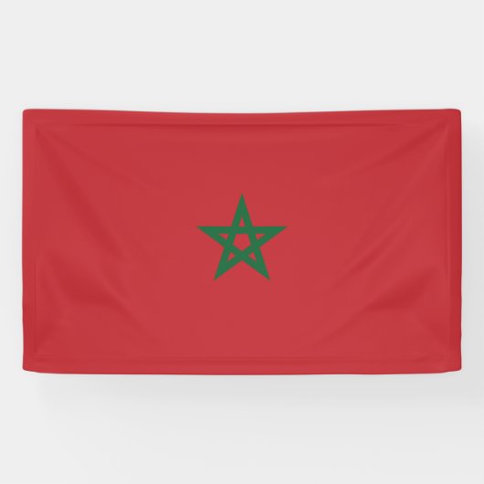 Vlag van Marokko Spandoek (Horizontaal)