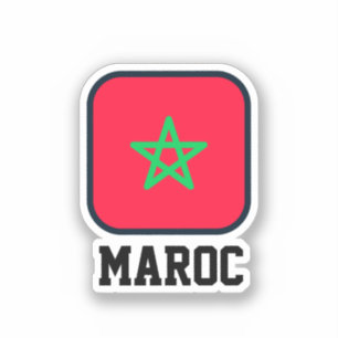 Vlag van Marokko Sticker