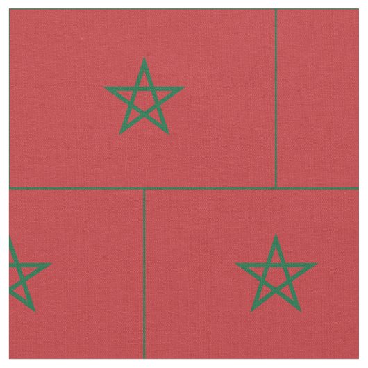 Vlag van Marokko Stof (Close Up)