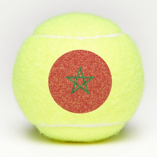 Vlag van Marokko Tennisballen (Voorkant)