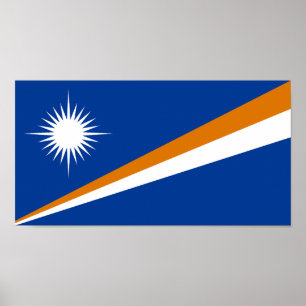 Vlag van Marshalleilanden Poster