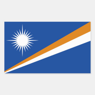 Vlag van Marshalleilanden Rechthoekige Sticker