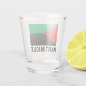 Vlag van Martinique (2023) Shot Glas (Achterkant)