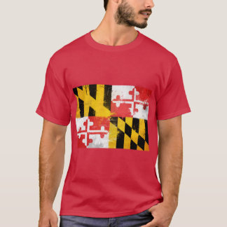 Vlag van Maryland in nood T-shirt