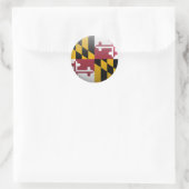 Vlag van Maryland Ronde Sticker (Tas)