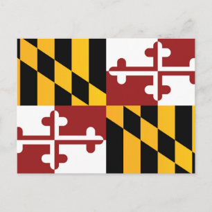 Vlag van Maryland, VS Briefkaart