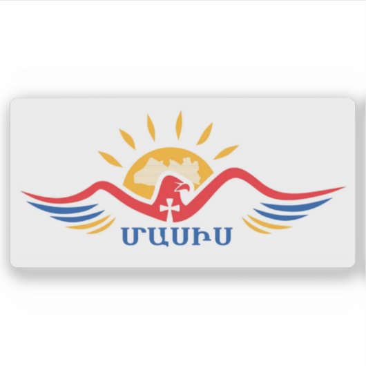 Vlag van Masis, Republiek Armenië Sticker (Voorkant)