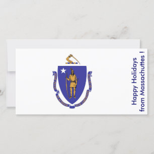 Vlag van Massachusetts, Prettige Feestdagen vanuit Feestdagenkaart