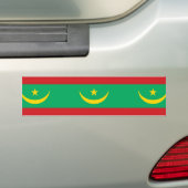 Vlag van Mauritanië Bumpersticker (Op auto)