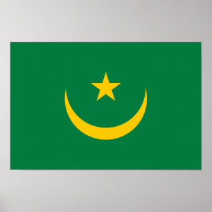 Vlag van Mauritanië oud Poster