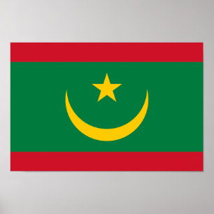 Vlag van Mauritanië Poster