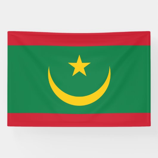 Vlag van Mauritanië Spandoek (Horizontaal)