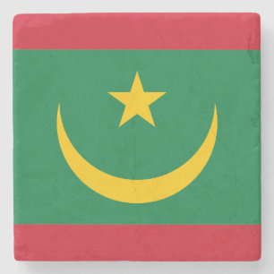 Vlag van Mauritanië Stenen Onderzetter