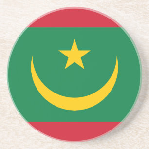 Vlag van Mauritanië Zandsteen Onderzetter