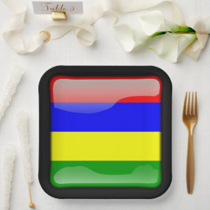 Vlag van Mauritius Papieren Bordje
