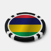 Vlag van Mauritius Pokerchips (Enkel)