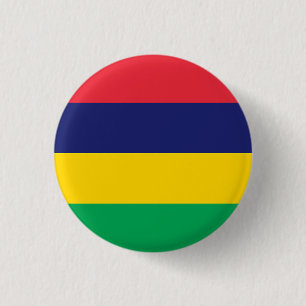 Vlag van Mauritius Ronde Button 3,2 Cm