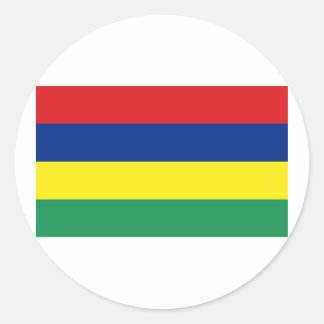 Vlag van Mauritius Ronde Sticker