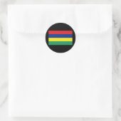 Vlag van Mauritius Ronde Sticker (Tas)