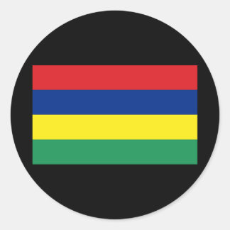 Vlag van Mauritius Ronde Sticker