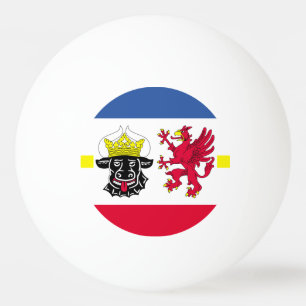 Vlag van Mecklenburg-Voor-Pommeren Pingpongballen