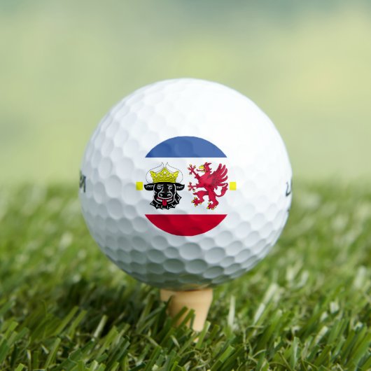 Vlag van Mecklenburg-Western Pommeren Golf Balls Golfballen (Insitu Shirt)