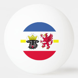 Vlag van Mecklenburg-Western Pommeren Ping Pong Ba Pingpongballen