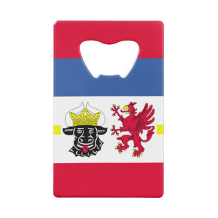 Vlag van Mecklenburg-Westerne Pommeren Credit Kaar Kredietkaart Flessenopener