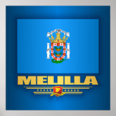 Vlag van Melilla Poster (Voorkant)
