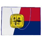 Vlag van Memphis, Tennessee Large Gift Bag Groot Cadeauzakje (Achterkant)