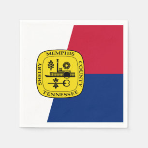 Vlag van Memphis, Tennessee Napkins Servet
