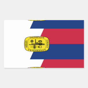 Vlag van Memphis, Tennessee Rechthoekige sticker