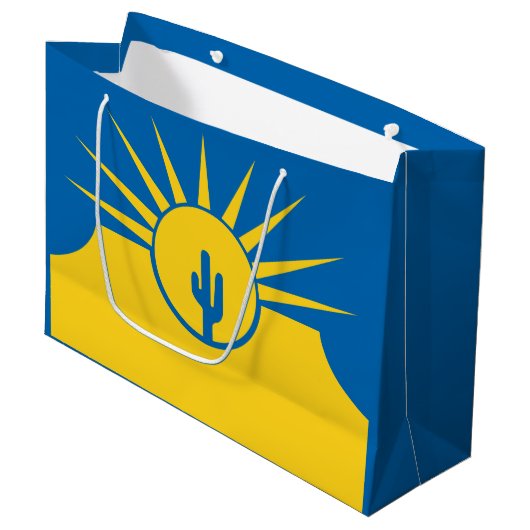 Vlag van Mesa, Arizona Large Gift Bag Groot Cadeauzakje (Voorkant Gekanteld)