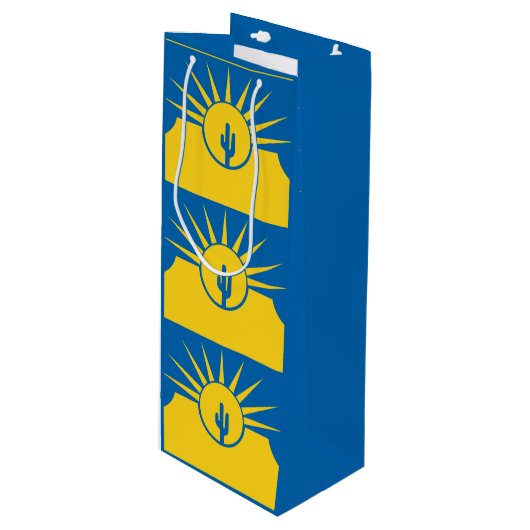 Vlag van Mesa, Arizona Wine Gift Bag Wijn Cadeautas (Voorkant Gekanteld)