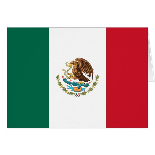 Vlag van Mexico (Voorkant Horizontaal)