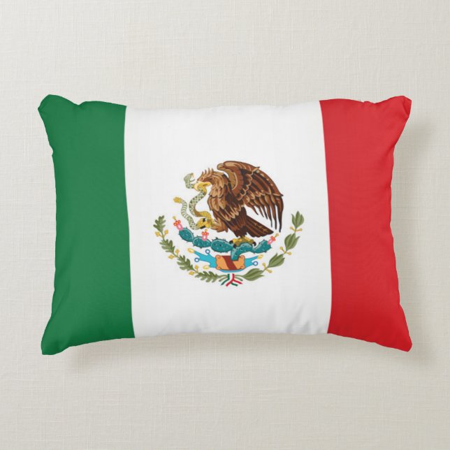 Vlag van Mexico Accent Kussen (Voorkant)