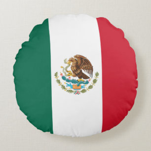 Vlag van Mexico, Bandera de México Republiek Rond Kussen