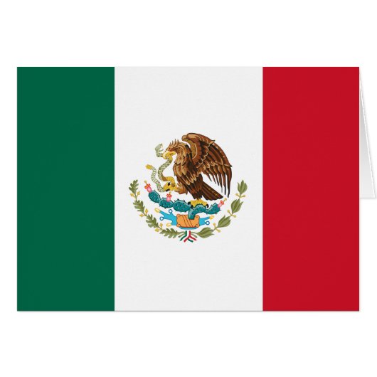 Vlag van Mexico Blank binnenin groet (Voorkant Horizontaal)