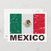  vlag van Mexico Briefkaart (Voorkant / Achterkant)