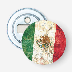 Vlag van Mexico Button Flesopener