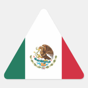 Vlag van Mexico Driehoek Sticker