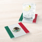 Vlag van Mexico Glazen Onderzetter (Schuin)