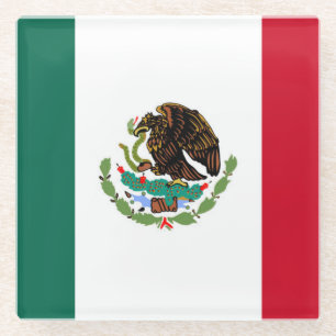 Vlag van Mexico Glazen Onderzetter