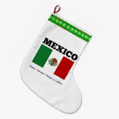 Vlag van Mexico Grote Kerstsok (Voorkant (Hangend))