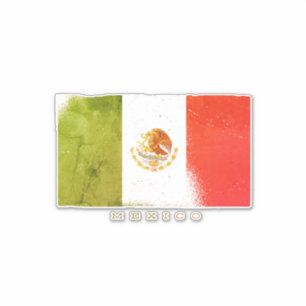 Vlag van Mexico Grunge Stijl Sticker