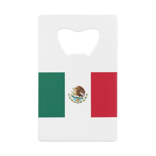 Vlag van Mexico Kredietkaart Flessenopener (Voorkant)