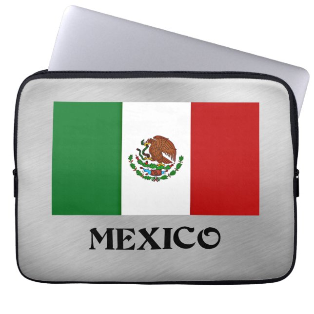 Vlag van Mexico Laptop Sleeve (Voorkant)