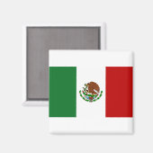 Vlag van Mexico Magneet (Voorkant / Achterkant)