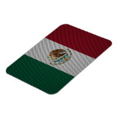 Vlag van Mexico met Carbon Fiber Effect Magneet (Linkerzijde)